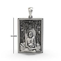 Worn look of the divine Akkalkot Swami Samarth 925 silver necklace pendant for devotees.