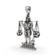 Close-up detail of the 925 Silver Idumban Pendant highlighting the Tamil Murugan devotee guardian design.