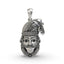 Front view of the 925 Silver Sudalai Madan Swamy Pendant showing intricate deity details