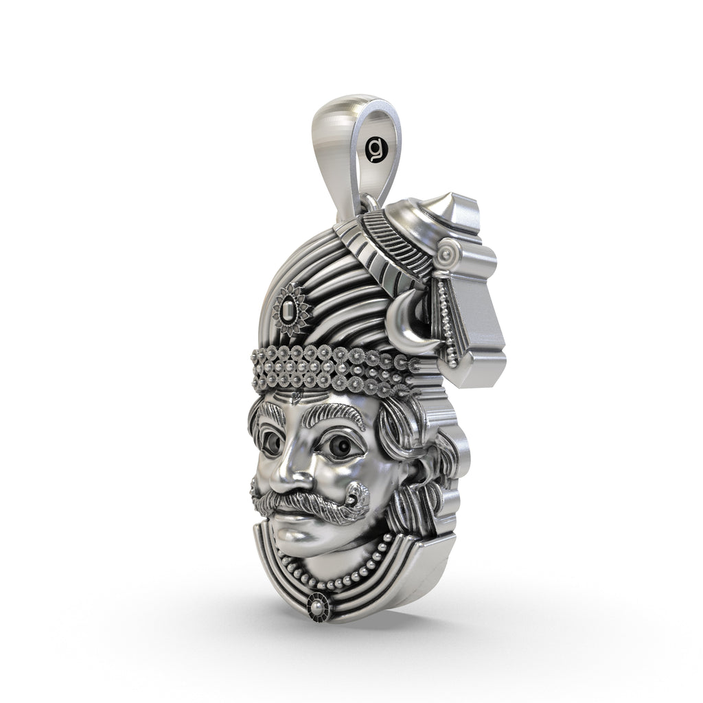 Close-up of the sterling silver Sudalai Madan Kaval Deivam pendant for spiritual protection