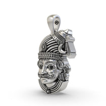 Close-up of the sterling silver Sudalai Madan Kaval Deivam pendant for spiritual protection