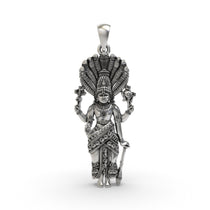 Front view of the 925 Silver Lord Venkateshwara Pendant showcasing divine detailing in pure sterling silver.