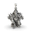 Front view of the 925 silver Anizors Vinayaka sculpture pendant featuring intricate 3D Ganesha details.