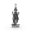 Front view of the 925 silver Lord Vishnu pendant showcasing fine spiritual details.