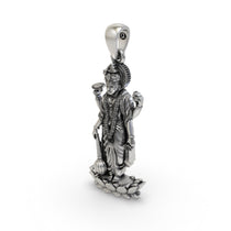 Beautifully crafted 925 silver Lord Vishnu charm resting on a smooth surface.