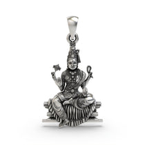 Front view of the Bhuvaneshvari 925 silver pendant for healing and positive energy, handcrafted by Alankar.