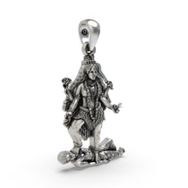 Angled side profile of the Tara Mahavidya 925 silver healing pendant highlighting its premium finish.