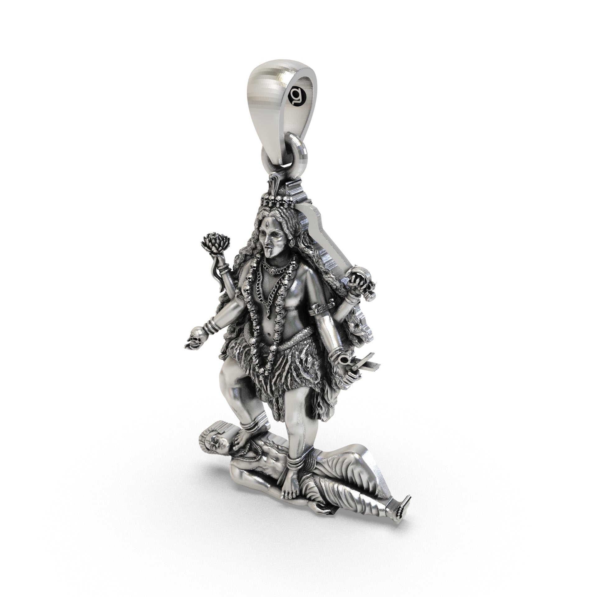 Beautiful Tara Mahavidya 925 Silver Pendant displaying its lightweight devotional design.