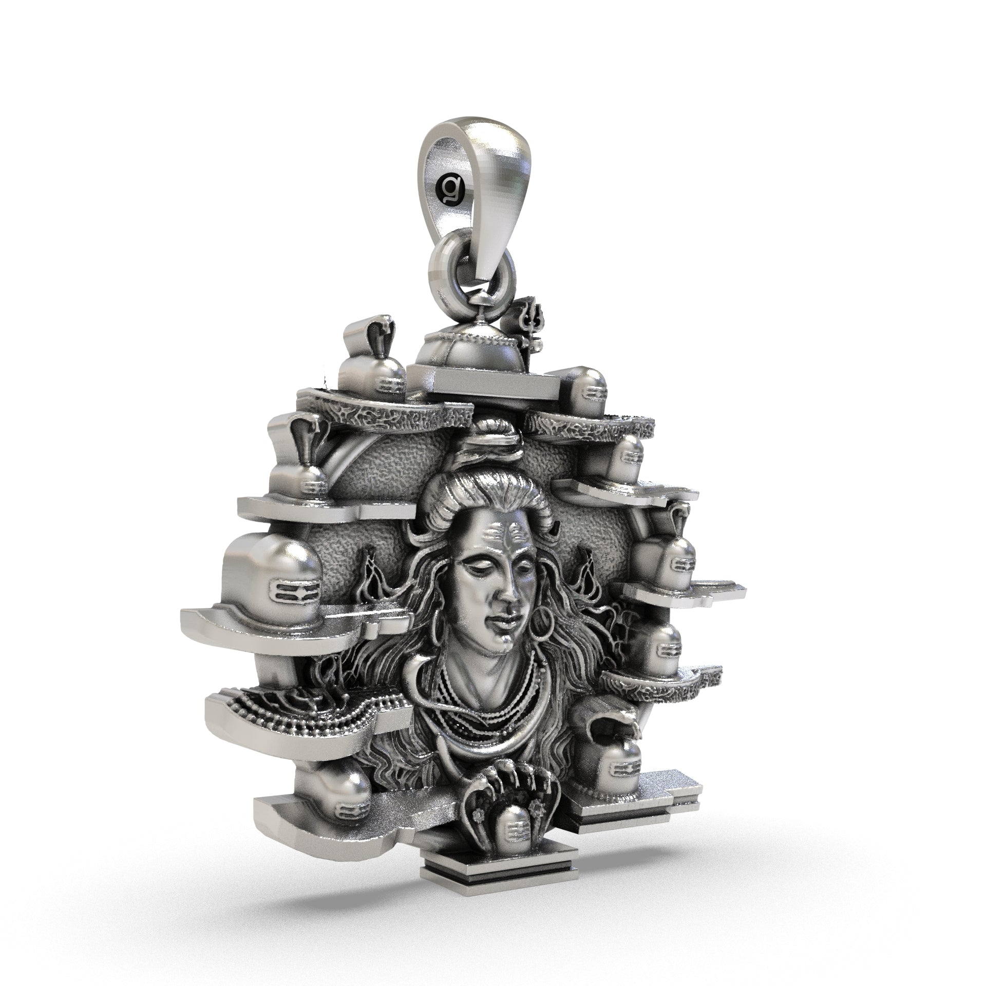 Beautiful 12 Jyotirlinga 925 silver pendant for divine protection and daily wear.