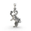 Front view of the handcrafted Navagunjara 925 silver pendant symbolizing Lord Vishnu and cosmic power.