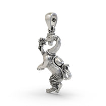 Close-up detail of the premium 925 sterling silver Navagunjara pendant showing intricate divine elements.