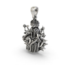 Beautifully styled Gayatri Mata 925 silver pendant for positive energy, worn as an everyday blessing.