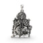 Front view of the Maa Baglamukhi 925 silver pendant showcasing divine craftsmanship and intricate details.