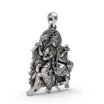 Side profile of the lightweight Maa Baglamukhi 925 silver protection pendant designed for daily wear.