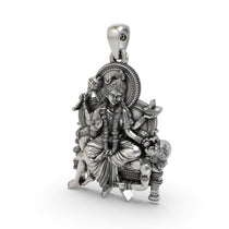Beautiful Maa Baglamukhi 925 silver spiritual pendant for victory and divine energy, perfect for gifting.