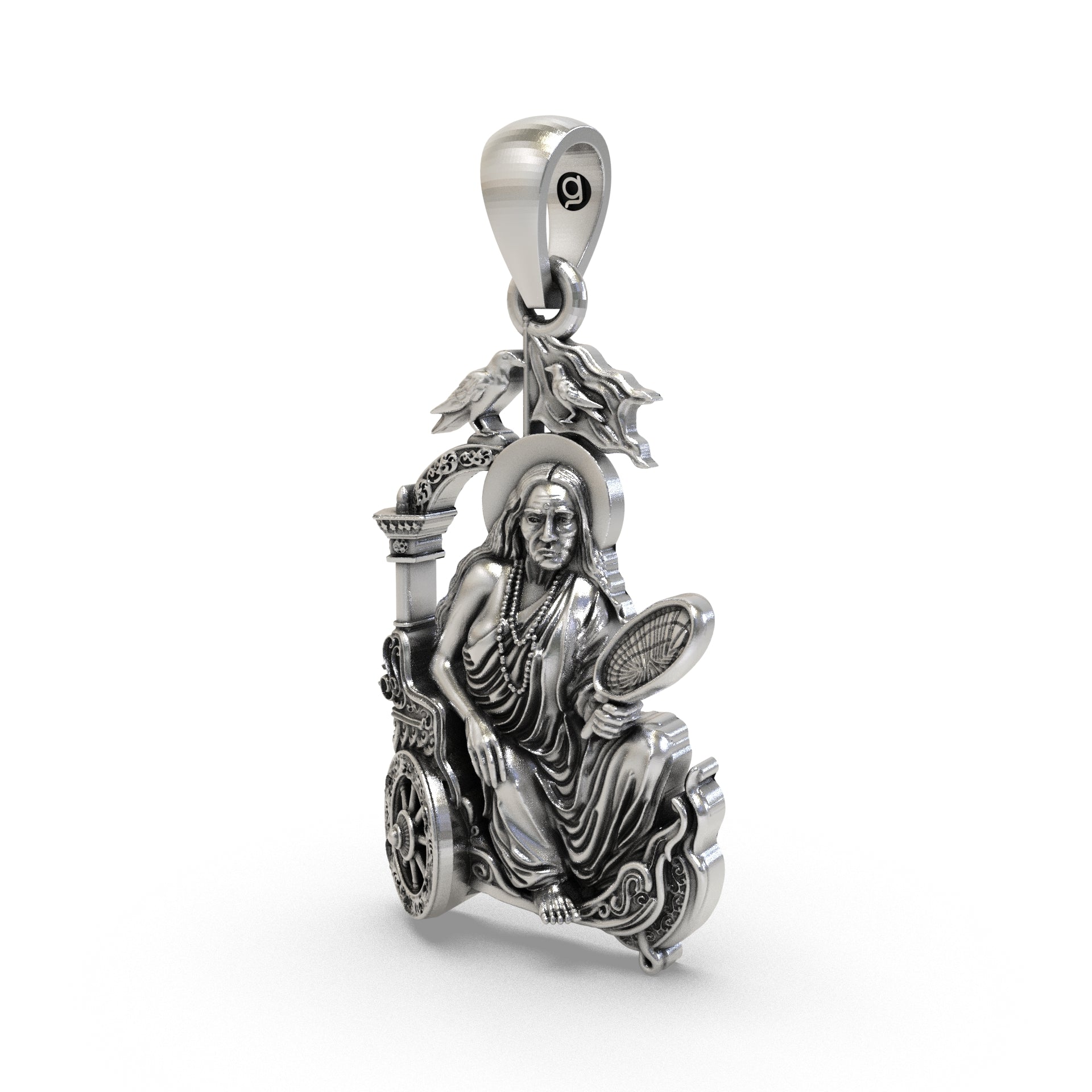Dhumavati Mahavidya 925 Silver Pendant for Protection, Wisdom & Inner Strength Secondary image