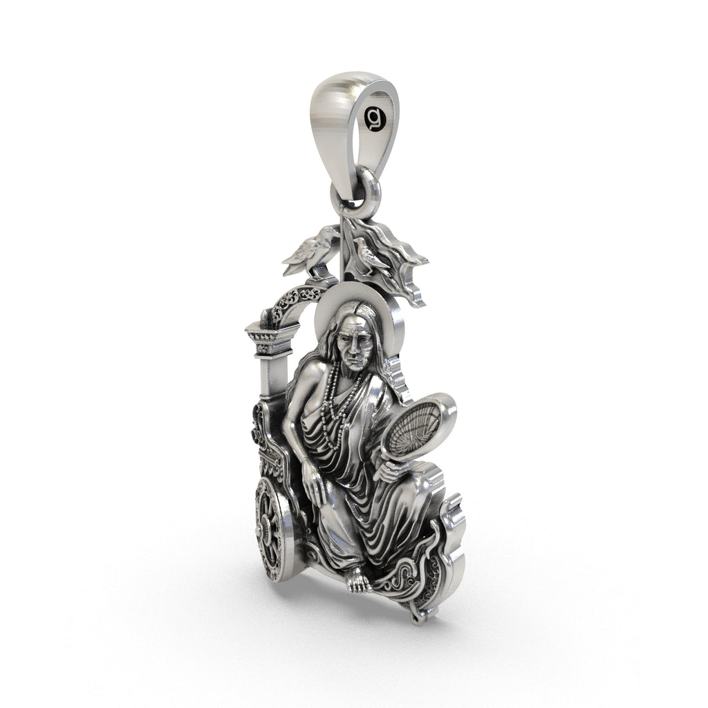 Beautifully crafted Dhumavati Mahavidya 925 silver pendant designed for wisdom and inner strength.