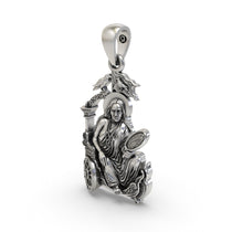 Beautifully crafted Dhumavati Mahavidya 925 silver pendant designed for wisdom and inner strength.