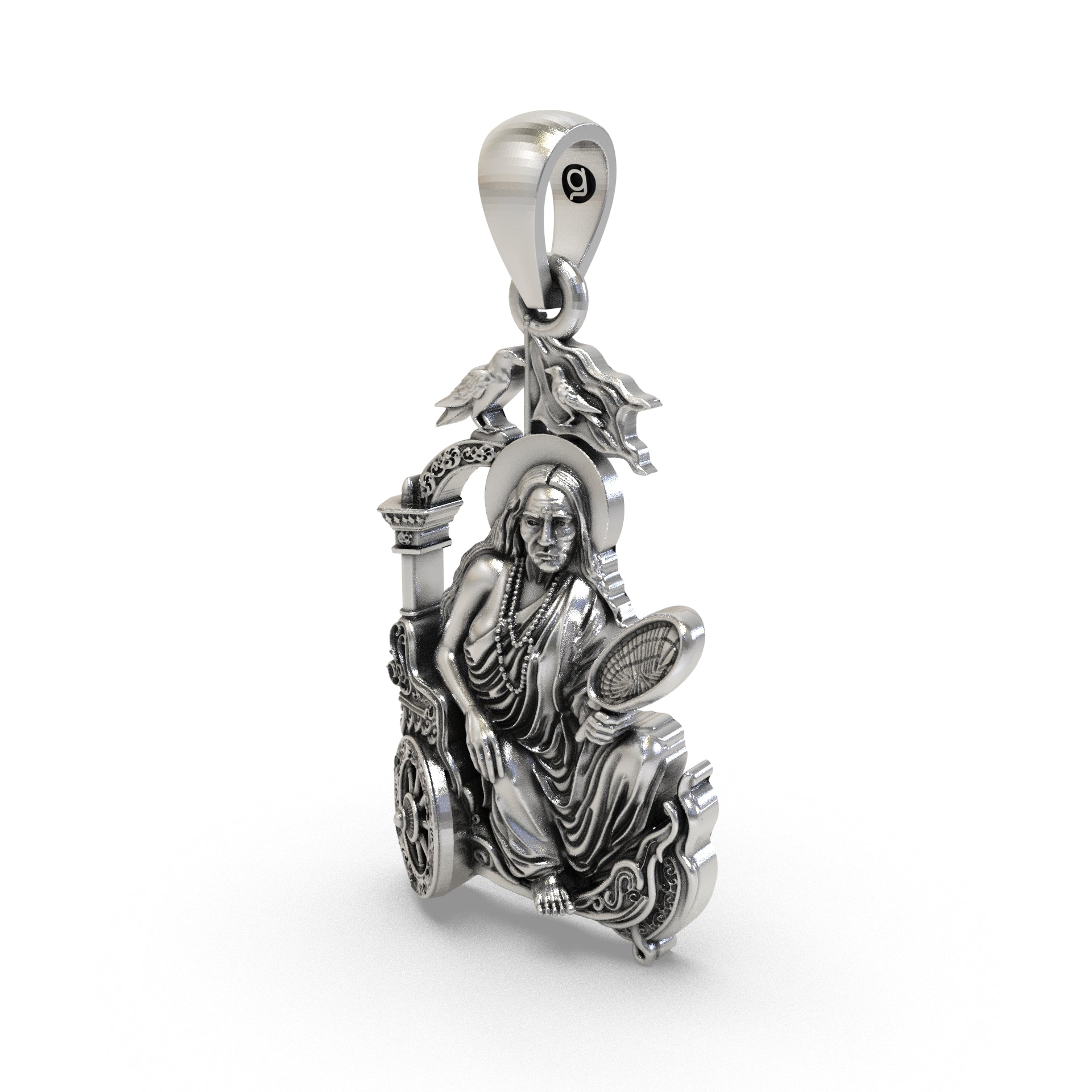 Beautifully crafted Dhumavati Mahavidya 925 silver pendant designed for wisdom and inner strength.
