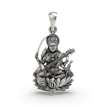 Front view of Maa Matangi 925 silver pendant showcasing divine craftsmanship and intricate detailing.