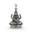 Front view of the Tripura Bhairavi 925 silver pendant showcasing divine craftsmanship.