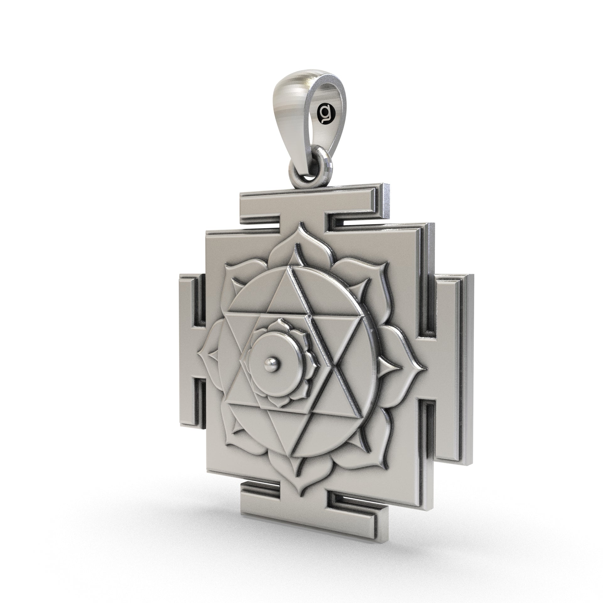 925 Silver Kamala Yantra Pendant – Sacred Symbol for Wealth, Prosperity & Positive Energy Secondary image