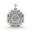 Front view of the 925 Silver Chinnamasta Yantra Pendant showcasing intricate sacred geometric details.
