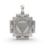 Front view of the 925 Silver Tripura Bhairavi Yantra Pendant showcasing intricate geometric sacred detailing.