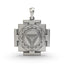 Front view of the 925 Silver Mahakali Yantra Pendant featuring intricate sacred geometric detailing.