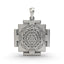 Front view of the 925 Silver Baglamukhi Yantra Pendant featuring a fine polished finish and sacred geometry.