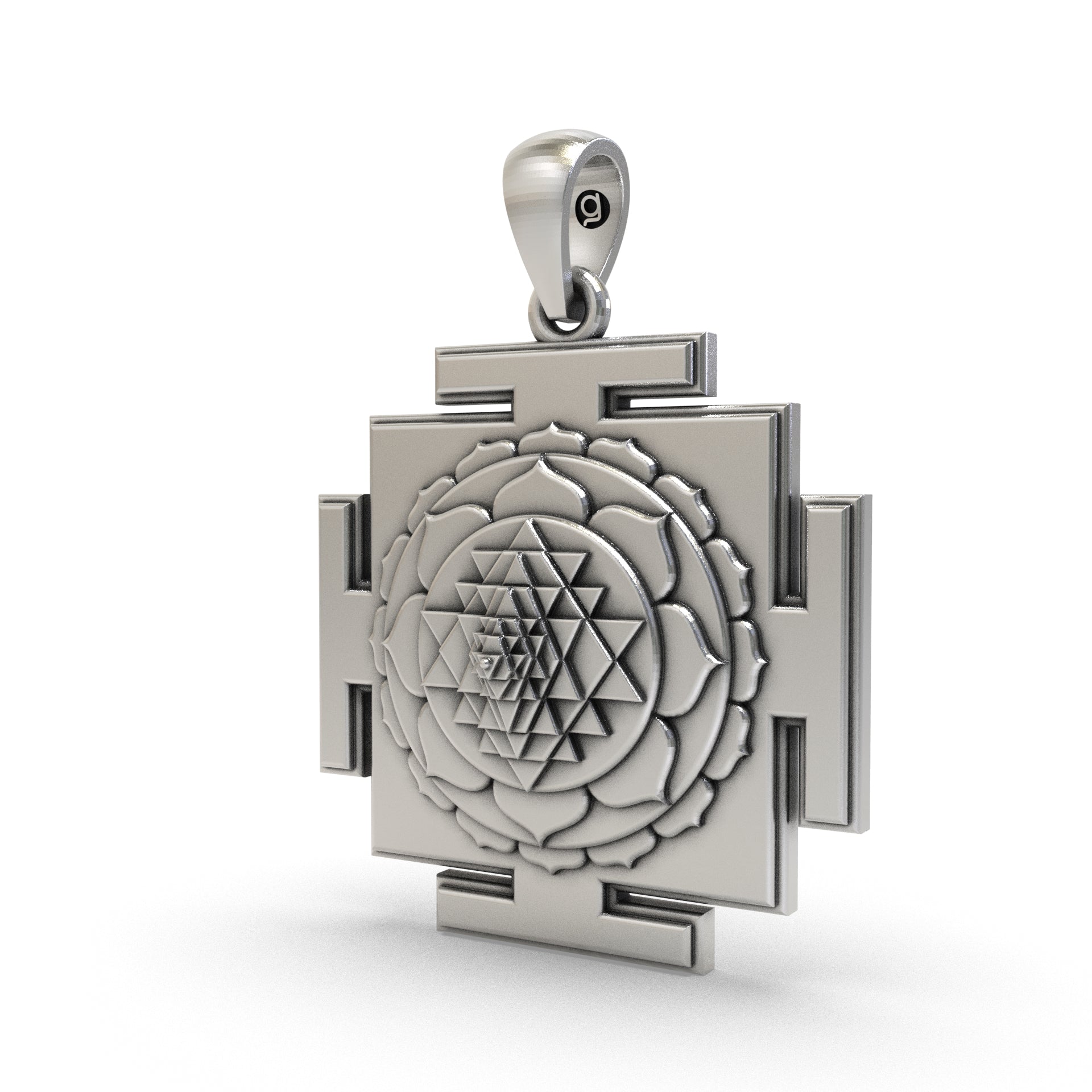925 Silver Tripura Sundari Yantra Pendant – Sacred Symbol for Prosperity, Beauty & Divine Harmony Secondary image