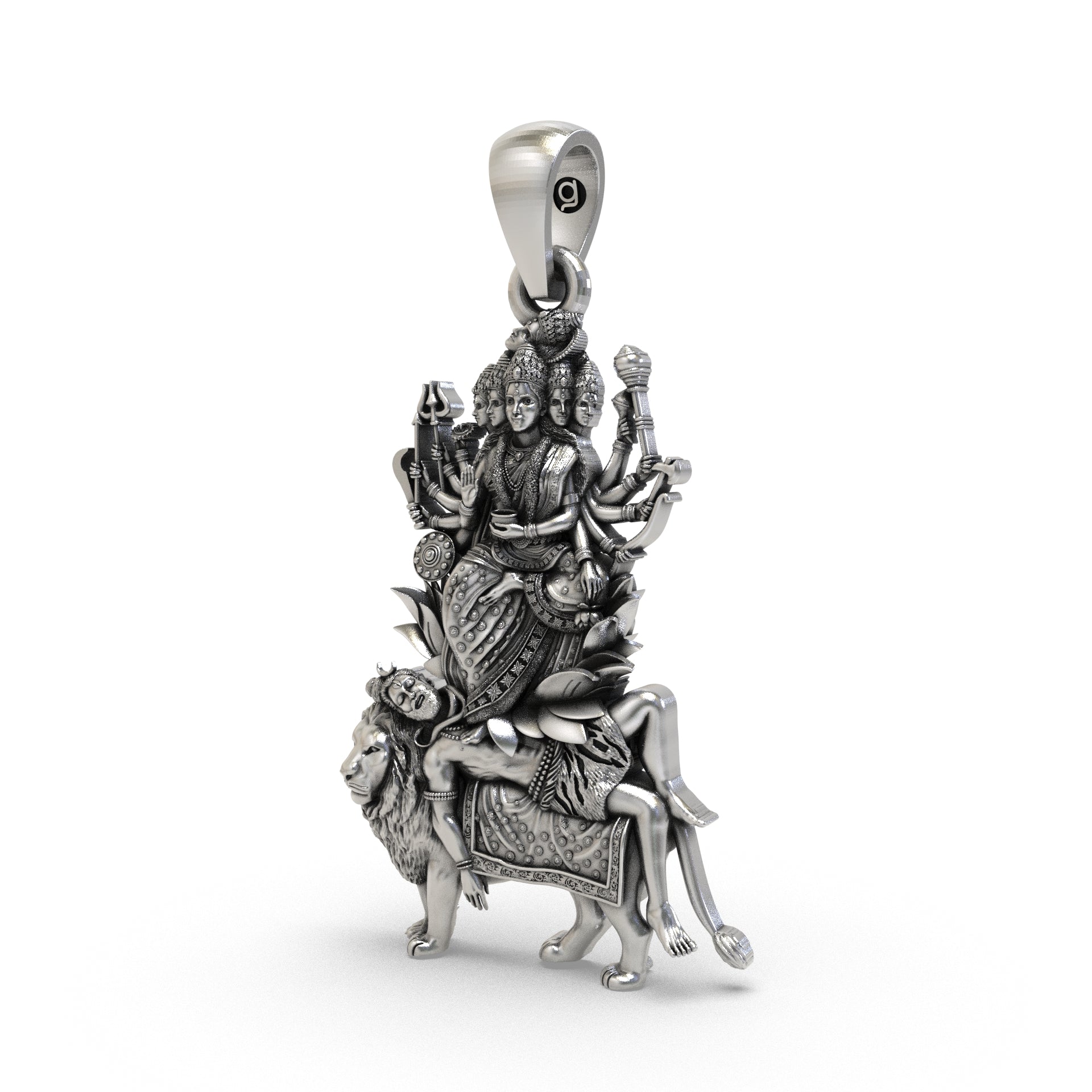 925 Silver Maa Kamakhya Pendant | Divine Devi Locket Secondary image