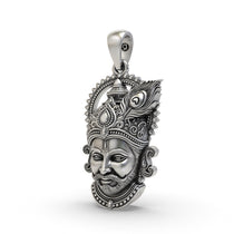 Khatu Shyam Ji silver pendant detail