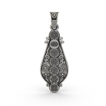 925 Silver 7 Chakra pendant front view