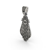 Antique silver chakra pendant for meditation