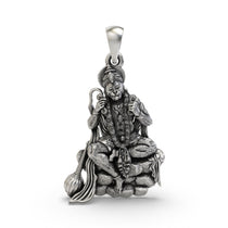 925 Silver Hanuman Ji pendant front view