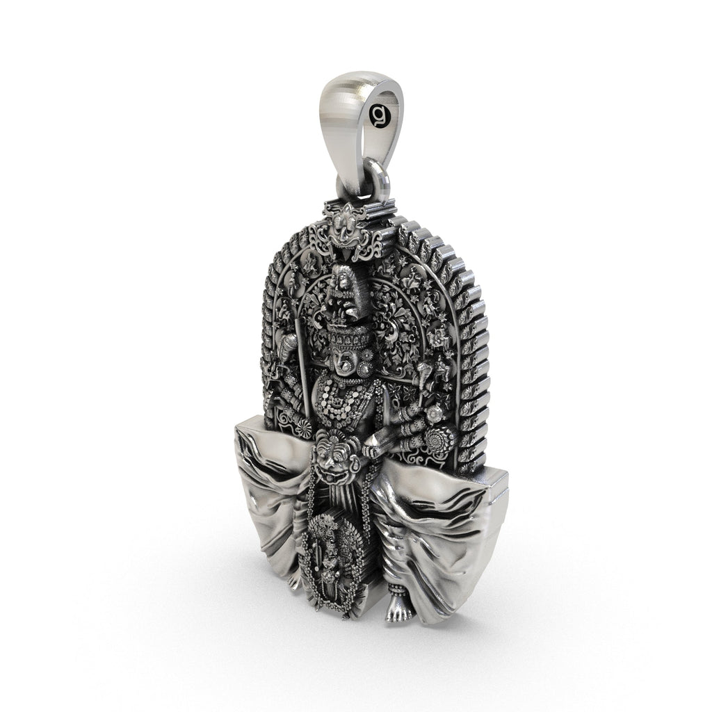 Antique silver Devi pendant for devotees
