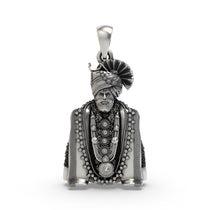 925 silver Shankar Maharaj pendant front view