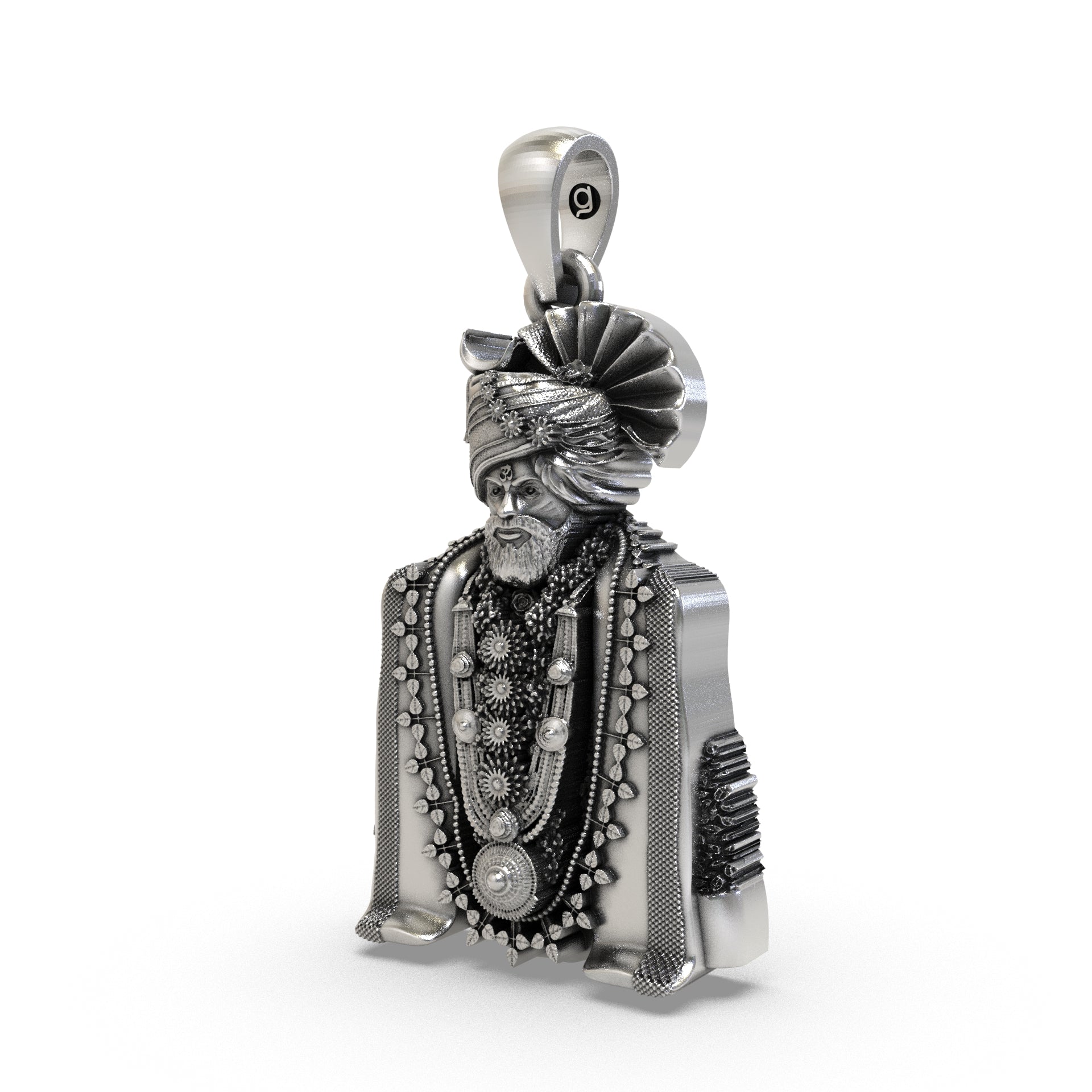 925 Silver Shri Shankar Maharaj Pendant for Devotees Secondary image