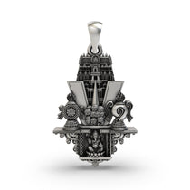925 silver Tirupati Balaji temple pendant front view