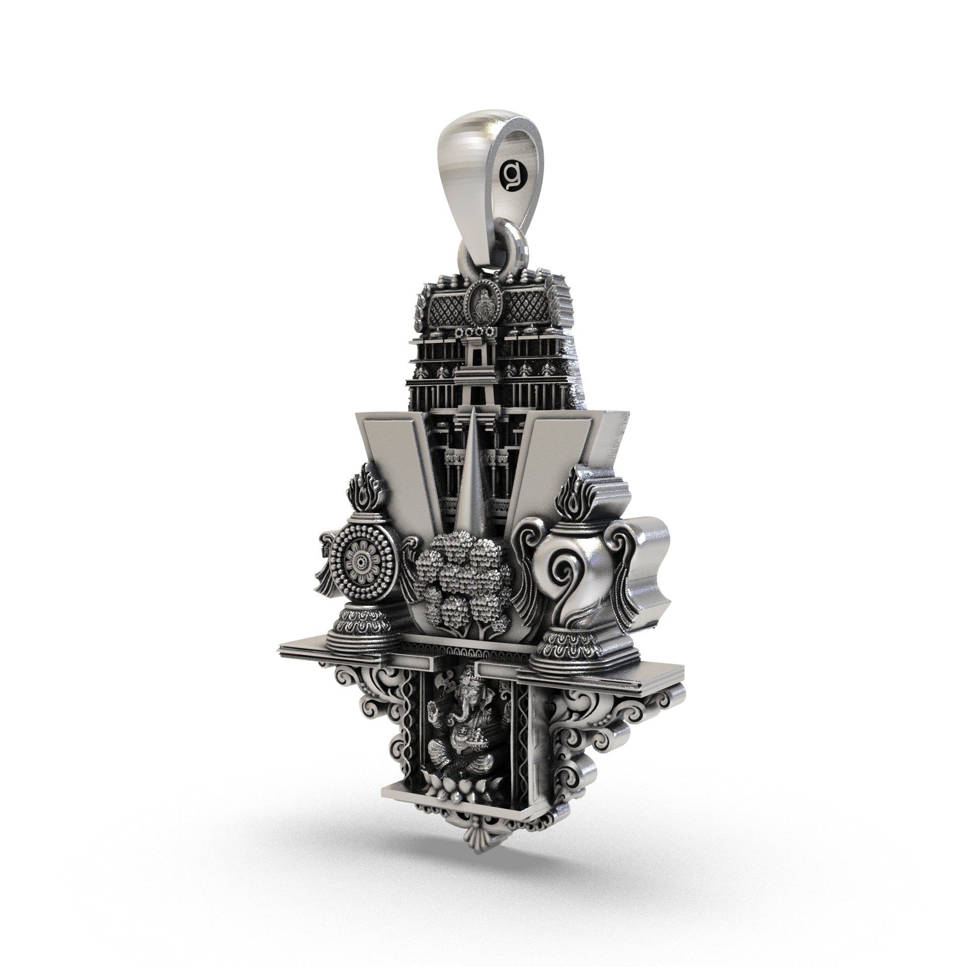 925 Silver Tirupati Balaji Temple Pendant for Devotees Secondary image
