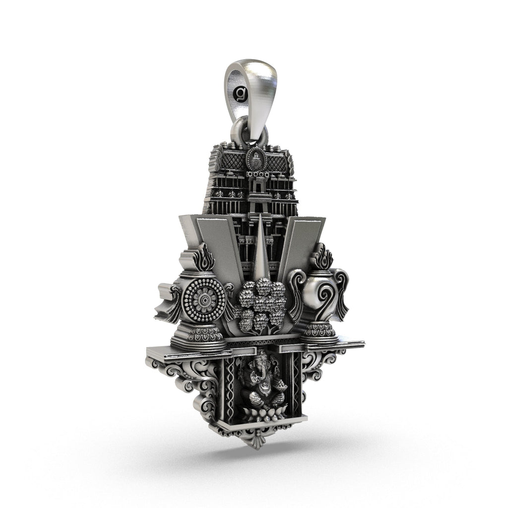 925 silver Balaji mandir pendant craftsmanship