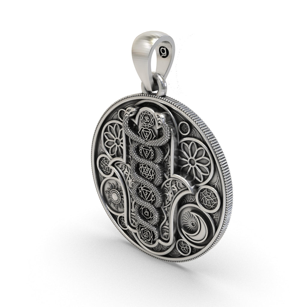 Luxury 925 silver spiritual Hamsa pendant necklace