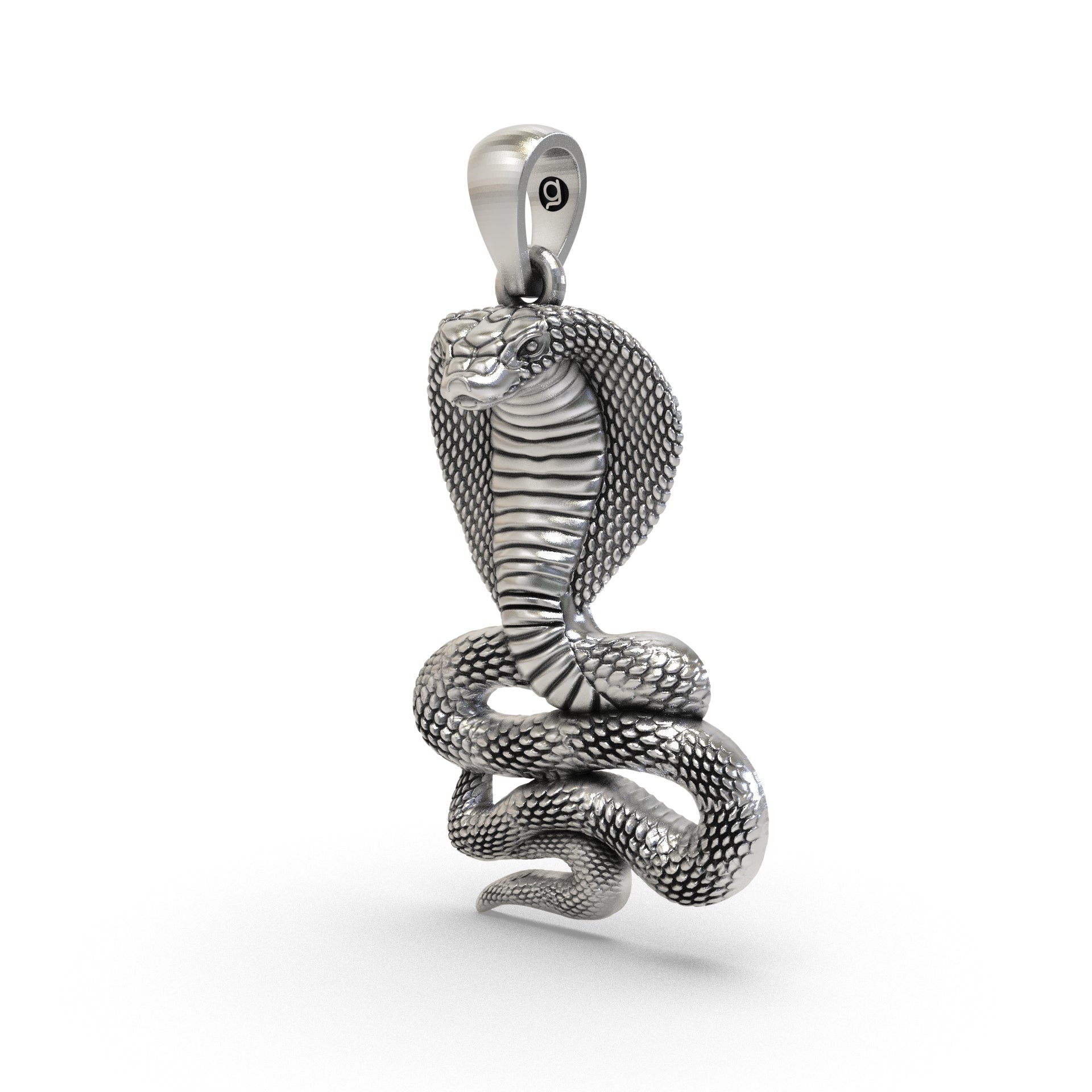 925 Silver Snake Pendant | Oxidized Serpent Spiritual Necklace | Handmade Sterling Silver Jewelry Secondary image