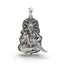 925 silver Lord Murugan peacock pendant front view