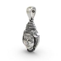 Luxury sterling silver Shiva Shankh pendant necklace
