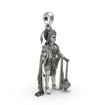 Solid 925 silver Salangpur Hanuman pendant angle