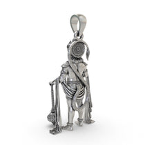 Luxury sterling silver Hanuman pendant necklace wearable