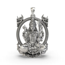925 silver Tripura Sundari pendant front view