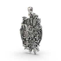 925 silver Dashavatara Vishnu pendant front view